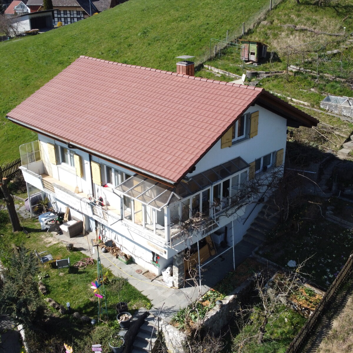 Steildachsanierung daemmen Einfamilienhaus